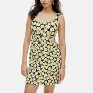 Diane Avon Furstenburg for Target Shift Yellow Poppies Mini dress size 00